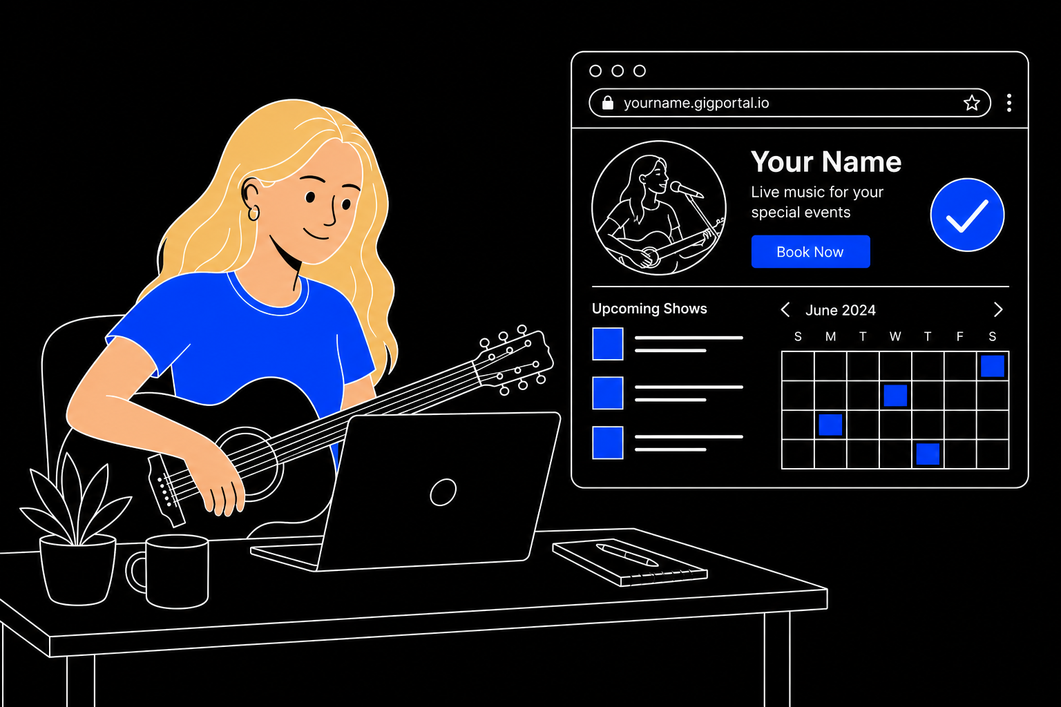 Professional performer website